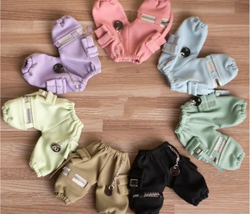 BJD oyuncak bebek giysileri için uygun ob11 / 1 / 12 / p9 boyutu serin zincir tulum pantolon bebek aksesuarları