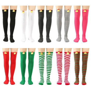 Uyluk Yüksek Çorap Çizgili Çorap Diz üstü çorap Kadınlar için Diz Üstü Çorap Genç Kızlar için