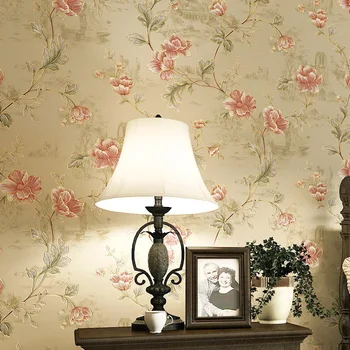 Amerikan Tarzı Kırsal Dokunmamış Duvar Kağıdı Küçük Çiçek Yatak Odası Otel Projesi Özel Gümrükleme Duvar Kağıdı