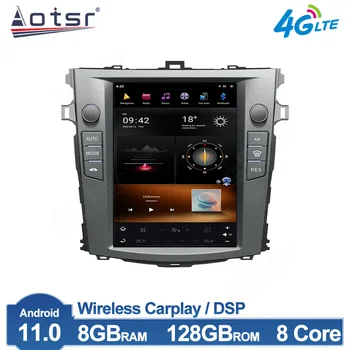 Toyota Corolla için 10 E140 E150 2006-2013 Android 11 Araba Multimedya Oynatıcı Qualcomm Tesla tarzı Radyo Carplay GPS Navigasyon