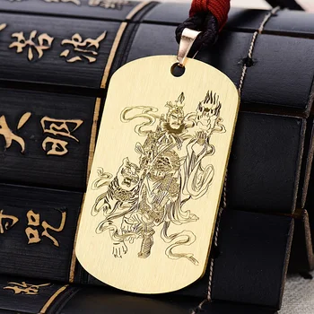 Taocu süsler, Wu zenginlik tanrısı, Zhao Gongming Kolye, saf bakır kolye, Taocu vücut koruma kolye