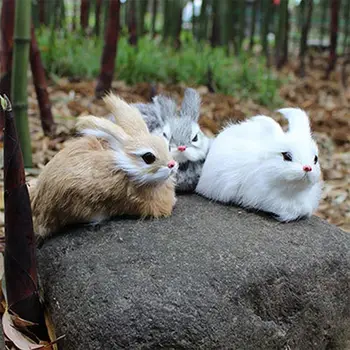 Köpük bahçe dekorasyonu Kaynağı El Sanatları Peyzaj Dekorasyon Tavşan Modeli Simülasyon Tavşan Ev Dekor Yapay Hayvan