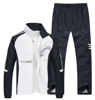 Marka Eşofman Erkekler Iki Parçalı Giyim Setleri Rahat Ceket + Pantolon dış sportsuit Bahar Sonbahar Sweatsuits Adam