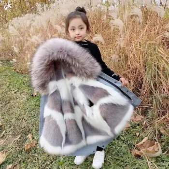Russian Winter Thicken Faux Fur Jackets Coat Baby Girl Hooded Outerwear High Quality Casual Warm одежда для подростков 3-14Yrs