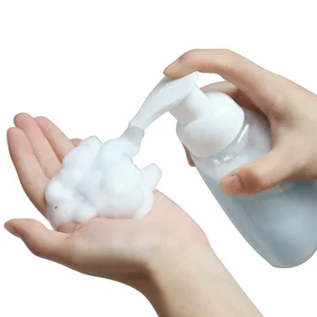 250ml Şeffaf Köpük Şişe Sıvı Sabun Çırpılmış Mus Noktaları Şişeleme Şampuan Losyon Duş Jeli Köpük pompa şişeleri
