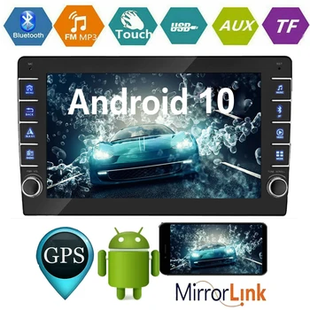 9in Araba Multimedya Oynatıcı 1Din Stereo Radyo Android 10 Wifi bluetooth'lu gps'li Ünitesi Navigasyon Evrensel Araba Radyo Çalar