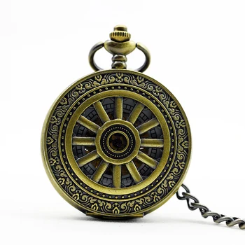 Steampunk Antika Eski Mekanik cep saati Koleksiyonu Kişiselleştirilmiş İçi Boş İskelet Erkek El Rüzgar Cep Fob Saatler