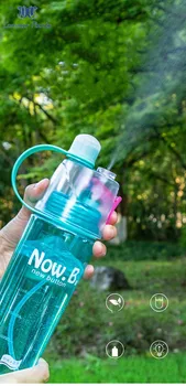 600ml Plastik Sprey şişesi Spor Sızdırmaz İçme Benim fincan Taşınabilir Moda Drinkware Tur Şişeleri severler yetişkinler için hediye