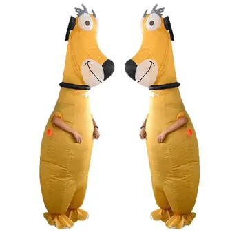 Şişme Kostüm Köpek Cadılar Bayramı yetişkinler için kostüm Havaya Uçurmak Takım Elbise Karnaval Festivali Giyim Cosplay Hayvan Komik Sahne Giyim