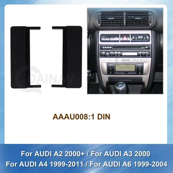 1 Din Araba Stereo Fasya Trim Kiti AUDİ A2 2000+ A3 2000 A4 1999-2011 A6 1999-2004 Araba Radyo Çerçeve Paneli Stereo Dash Ses