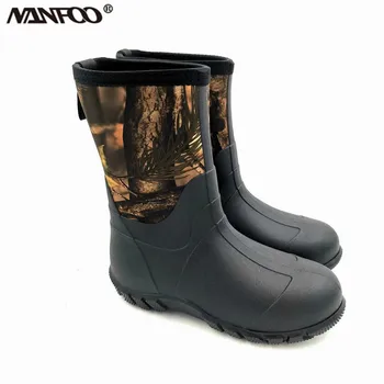 Erkek Rahat Orta Kollu Ağacı Kamuflaj Orman Avcılık yağmur çizmeleri Sıcak Tutmak kayak Ayakkabıları Araba Yıkama Memba Ayakkabı