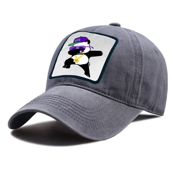 Hip Hop Karikatür Panda Komik Beyzbol Kapaklar Açık Ayarlanabilir Snapback Şapka Harajuku Nefes beyzbol şapkaları Pamuk Unisex Kap