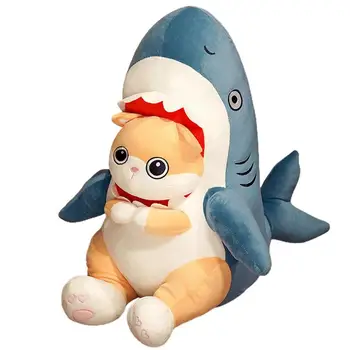 Köpekbalığı peluş oyuncak Köpekbalığı Kedi / Köpek Hayvanlar Dolması Peluş Bebek Huggable Peluş Köpekbalığı Bebek Yastık Kız Erkek Çocuklar İçin Doğum Günü Hediyeleri