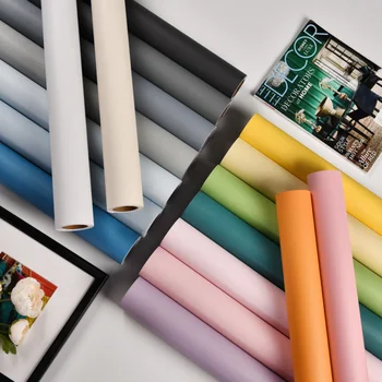 Mat Düz Renk Kendinden Yapışkanlı Duvar Kağıdı Mobilya Dolap Yenileme Çıkartmalar Yatak Odası Vinil Film DIY Kendinden Yapışkanlı Odası Dekor