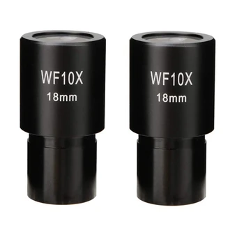 2 ADET WF10X Widefield Mercek Biyolojik Mikroskop Optik Lens Mercek Geniş Açı 23.2 Mm Montaj Boyutu