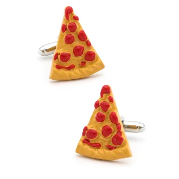 2020 Yeni Gıda Serisi Pizza Kol Düğmeleri erkek Kol Düğmeleri Kol Düğmeleri Düğmeleri Toptan Yüksek Kaliteli Nokta Erkekler Koca için Hediyeler