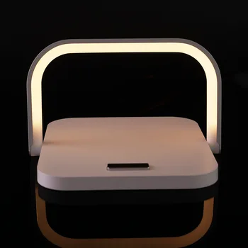 Kablosuz Şarj masa lambası Led Göz Koruması masa lambası Yatak Odası Masaüstü Cep telefon tutucu Kablosuz Şarj Gece Lambası