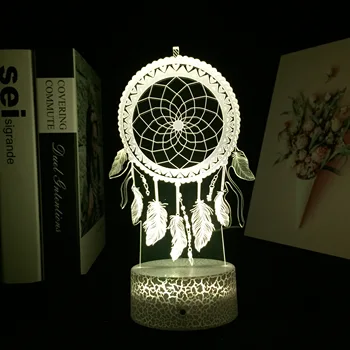 Totem İnanç 3D LED Gece Lambası Serin Hediye Parti Odası Atmosfer Dekor Dokunmatik Uzaktan Kumanda Renkli Akrilik Masa Lambası