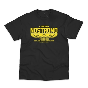 USCSS Nostromo Weyland Yutani, Uzaylı Baskılı Tişörtten esinlenmiştir. Premium Pamuk Kısa Kollu O-Boyun Erkek T Shirt Yeni S-3XL