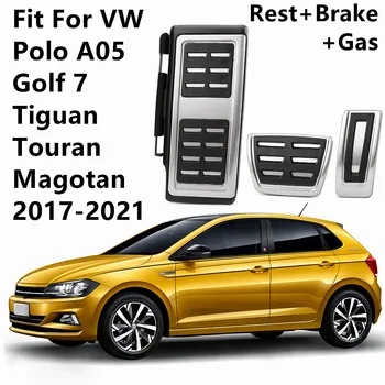 AT / MT Otomatik araba pedalları Ayak Yakıt fren debriyaj kapağı Volkswagen VW Polo A05 Golf 7 Tiguan Touran Magotan 2017-2021