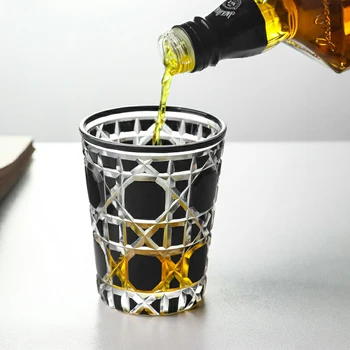 310ML Yaratıcı Kristal Cam Bardak viski bardağı Mutfak Bar Parti Eşyaları El oyması bira kupası Kokteyl Cam Drinkware Hediye