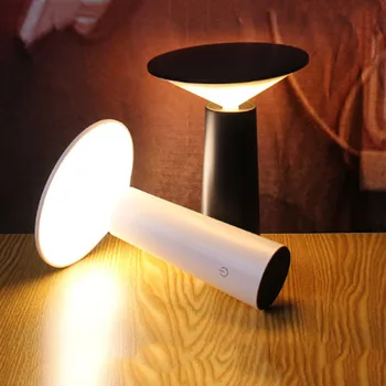 Kablosuz LED masa lambaları USB Dönebilen masa lambası Bar Restoran Kahve KTV Mobil masa lambaları Dokunmatik Sensör Başucu Gece Lambası