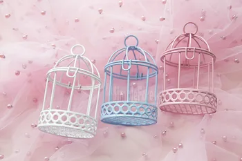 Yeni Mini Yaratıcı Kuş Kafesi Düğün şeker Kutusu Demir Çikolata Kutusu Parti Iyilik Hediye Kutuları