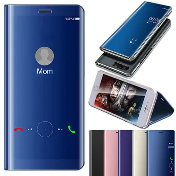 Flip Ayna Durumda Huawei Mate 20X20 Pro P Akıllı P10 P20 P9 NOVA 3i 3E Onur 10 Oyun 7A Pro Y9 Y7 Y6 2018 Ana Telefon Kapağı